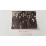 CRICKET, signed piece by Herbert Sutcliffe (3.75 x 14.75) & photo showing him with bat & pen with