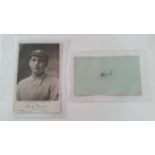 CRICKET, signed postcard by F.A. Tarrant, with photo showing him h/s in cap, pub. by Brown & Co. (
