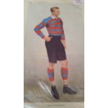 RUGBY, colour prints, Lieut. G.H. D'Oyly Lyon by Spy, as published in The World, fifty copies, 10.