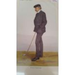 GOLF, colour prints, Rt. Hon. D. Lloyd George (in golfing pose) by Spy, as published in The World,