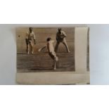 CRICKET, press photo, Peter Burge, in action batting, 11.5 x 9, creasing, pencil annotation to