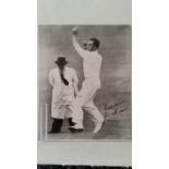 CRICKET, signed photo by Alec Bedser, full-length bowling, 8 x 10, EX