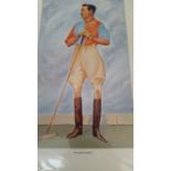 POLO, colour prints, Riversdale Grenfell by Emu, as published in The World, fifty copies, 10.5 x 16,