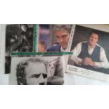 ENTERTAINMENT, signed photos, inc. Richard Digance, Martin Sheen, George Clooney, Harry Connick Jnr,