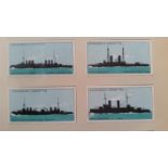 CHURCHMANS, Silhouettes of Warships, original Mardon Sons & Hall proof boards, laid down with all 50