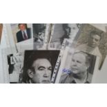 ENTERTAINMENT, signed photos etc., inc. Herbert Lom, Peter Arne, Omar Sharif (magazine photo),