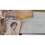 ENTERTAINMENT, selection of autographs, from the Kathleen Hoe collection (see lot 190 in this