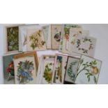 GREETINGS CARDS, 1930s onwards, inc. Christmas, Birthday; floral, scenes, children, ships,