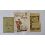 THEATRE, programmes, 1800s, inc. Savoy, inc. Gilbert & Sullivan, Ruddigore, The Mikado, Patience;