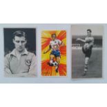 FOOTBALL, trade, larger size, inc. RP portraits (11), Valentines postcards (5); team crest