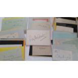 ENTERTAINMENT, autographs, mainly signed cards & pieces, inc. John Stuart, Ronald Squire, Eric