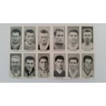 THOMSON, complete (3), Football Stars of 1959 (8 strips of 4 & 4 strips of 3), Badges of the