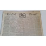 NEWSPAPERS, Bristol Times & Bath Advocat, 1850s, G to VG, 54*