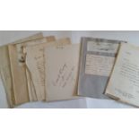 HISTORICAL, signed selection, clipped pieces, album pages, letters etc., inc. Byron Webber, George