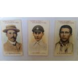 WILLS, Prominent Australian & English Cricketers (1907), complete (Nos. 66-73), red captions, G to