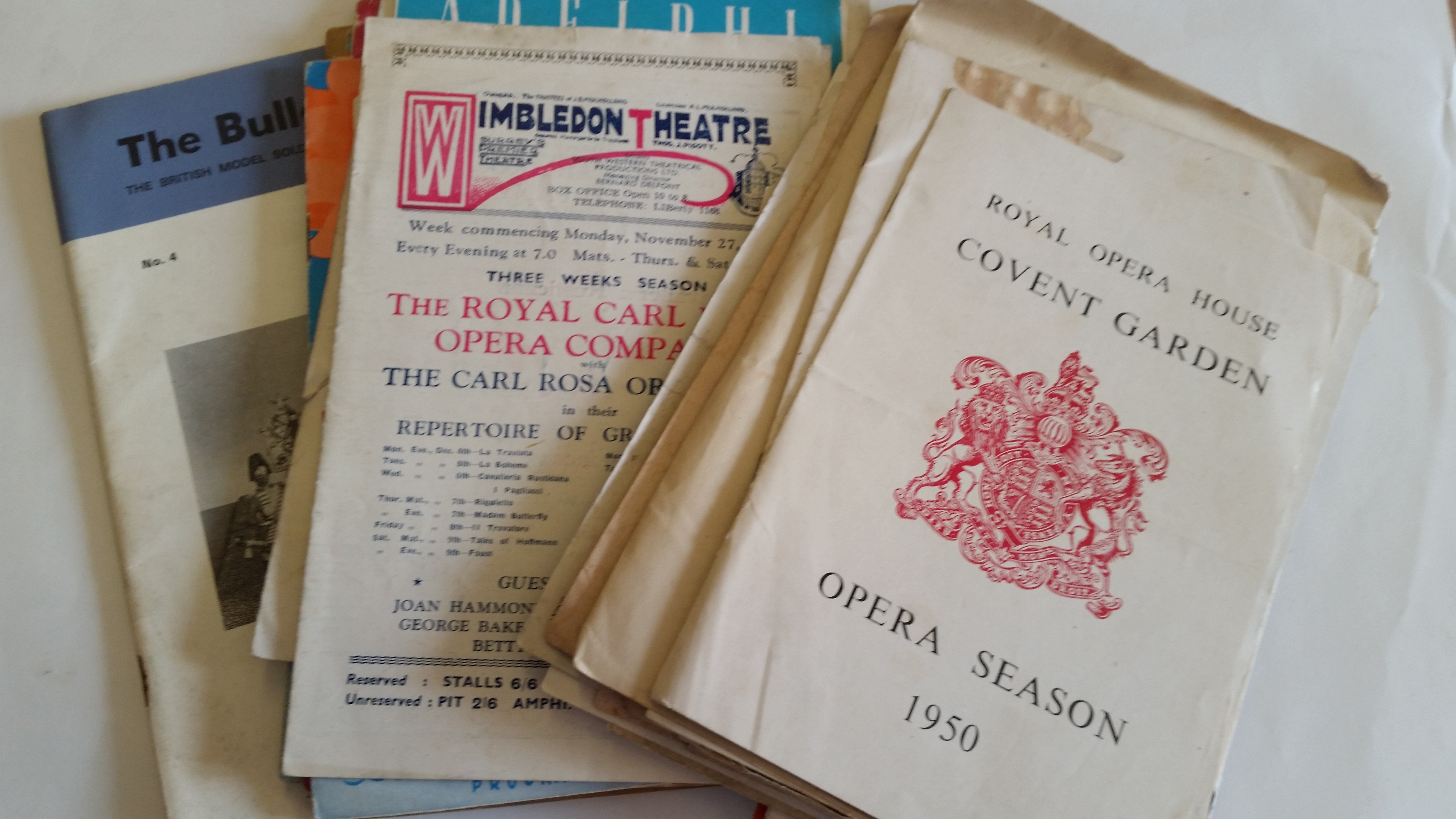 ENTERTAINMENT, programmes, 1940s-1950s, inc. theatre, cinema, librettos, opera etc., FR to G, 50*