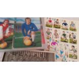 FOOTBALL, selection, inc. Donaldson Sports Favourites (footballers), sheet of twelve cards, signed