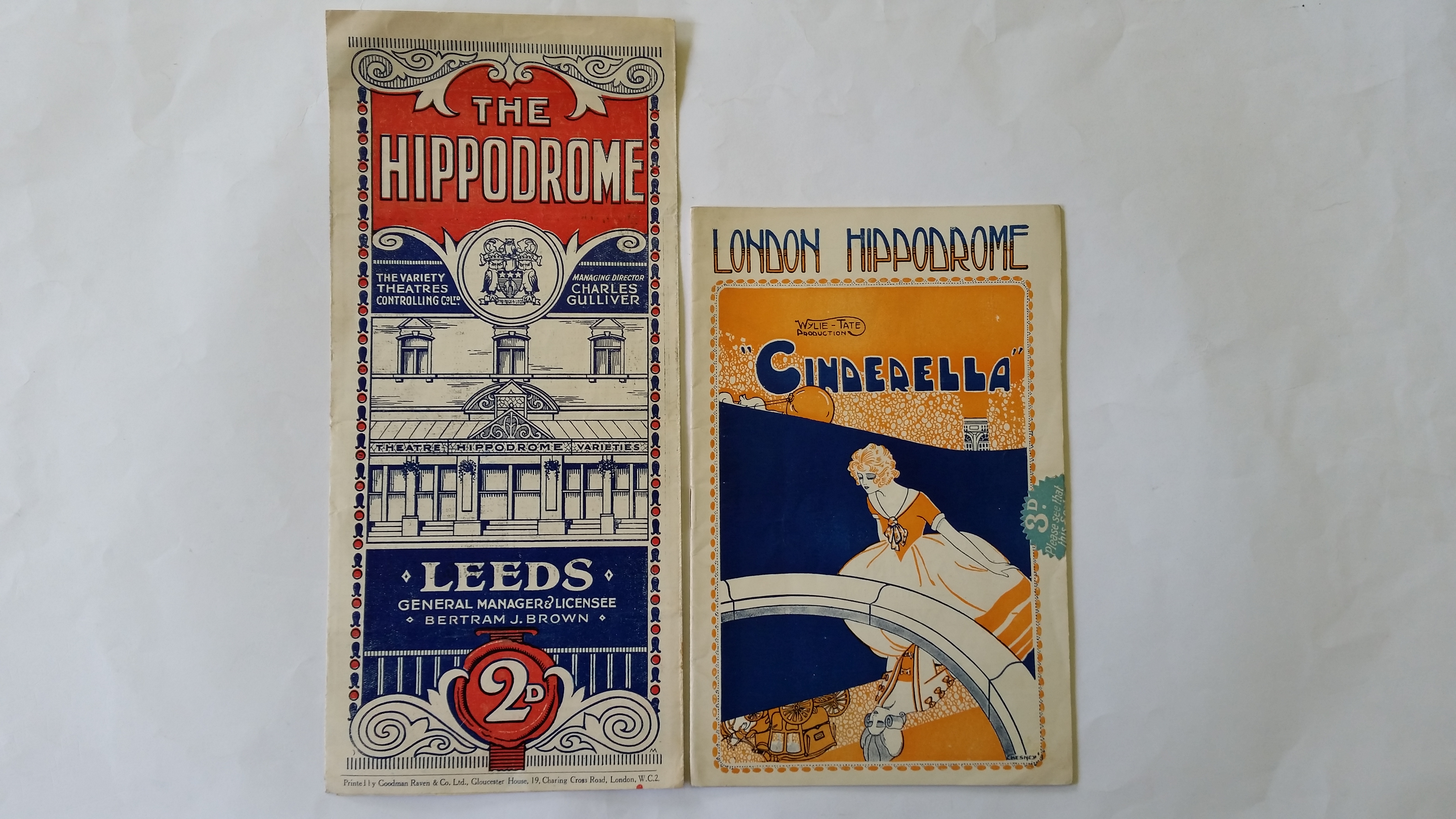 THEATRE PROGRAMMES, London Hippodrome, 1920s-30s, inc. pantomimes, plays, musicals etc., G to VG,