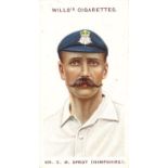 WILLS, Cricketers (1908), complete, large 's', G to VG, 50