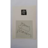 BOXING, signed piece by Johnny Mason, laid down to card beneath small photo showing him h/s, 6 x 8.5