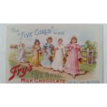 FRY, reprint of advert postcard, No. 12 The Five Girls Want, fifty copies, MT, 50