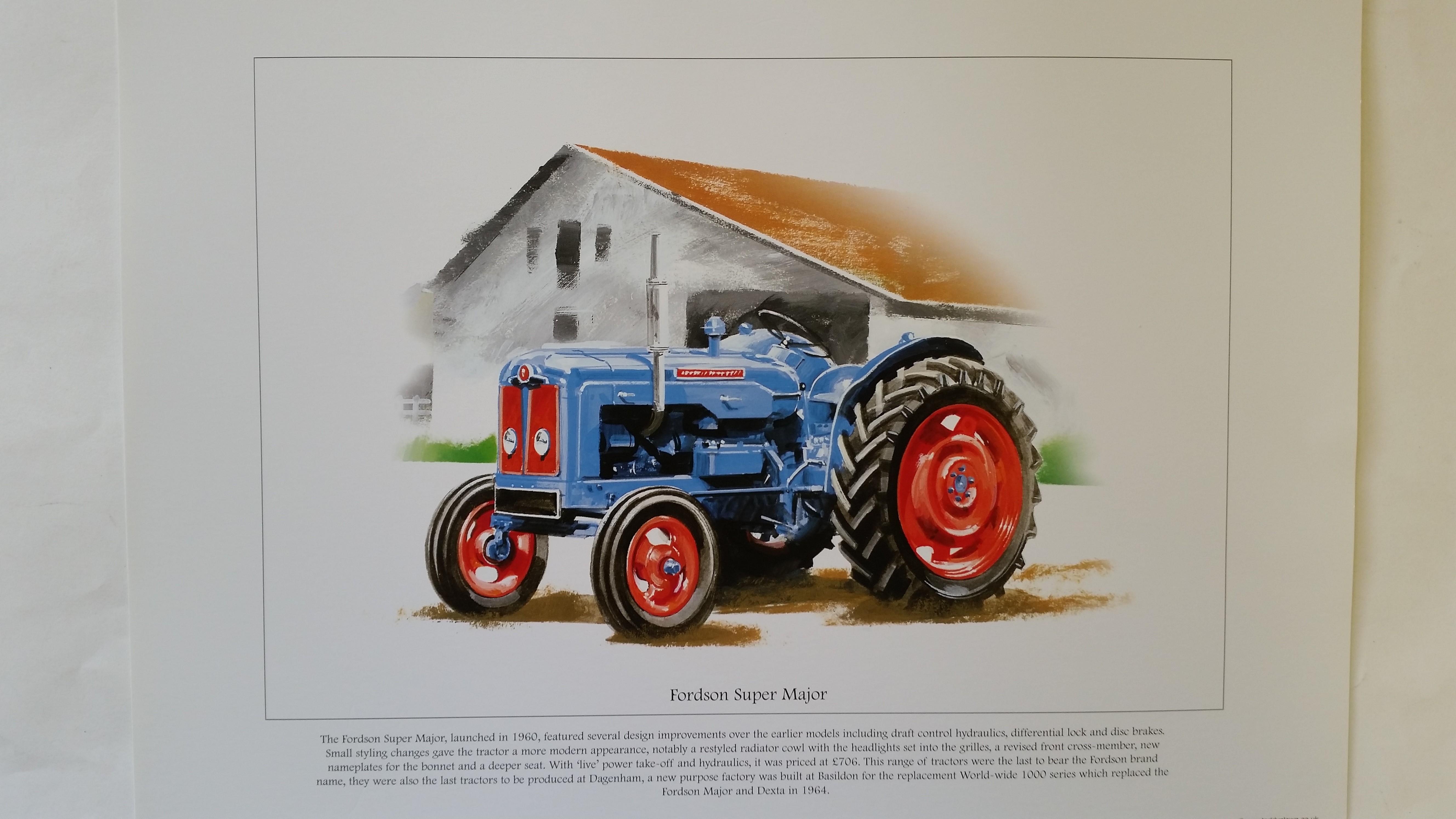 AGRICULTURE, colour print, Fordson Super Major, fifty copies, 13 x 9.5, MT, 50
