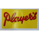 ADVERTISING, poster, Players, text only, yellow background with red writing, 14.5 x 8, VG