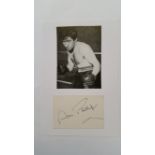 BOXING, signed piece by Al Phillips, laid down to card beneath photo showing him half-length in