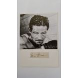 BOXING, signed piece by Max Baer, laid down to card beneath magazine photo showing him h/s, 6 x 8.