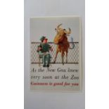 GUINNESS, reprint of advert postcard, New Gnu, fifty copies, MT, 50