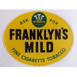 I.T.C., oval display poster for Franklyn's Mild tobacco, text only, 13 x 10, unused, printed by