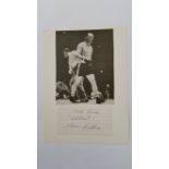 BOXING, signed piece by Gene Fullmer, laid down to card beneath magazine photo showing him full-