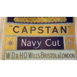 ADVERTISING, poster, Wills Capstan Navy Cut, text only, centre fold, 16.5 x 11.5, G