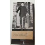 CINEMA, signed piece by Boris Karloff, 4 x 1.5, with photo of him as Frankensteins monster, VG, 2