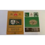 RUGBY UNION programmes from South Africa v Ireland 1981, 1st Test (Newlands) & 2nd (Durban), VG to