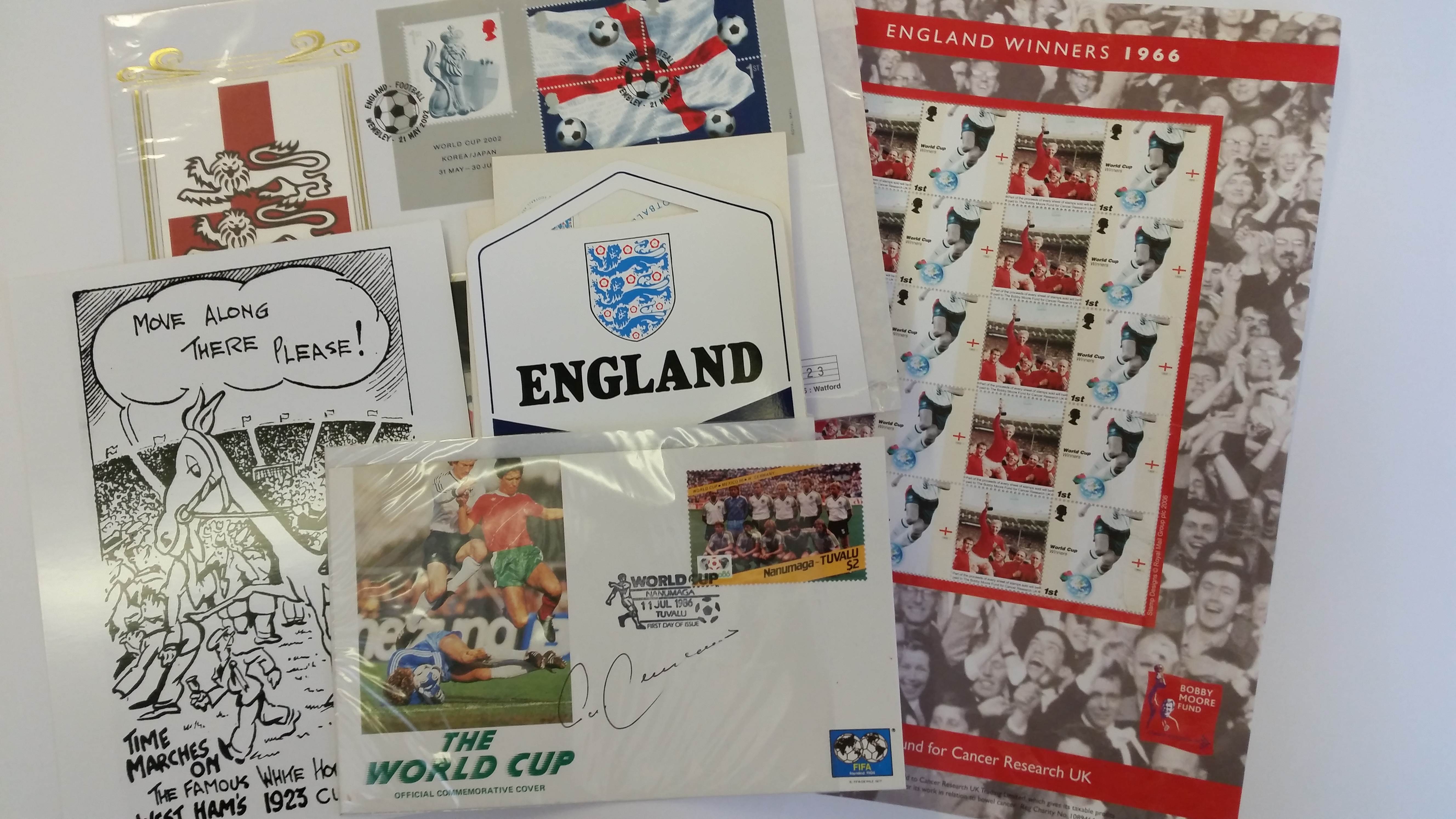 FOOTBALL, selection, inc. signed commemorative cover by Beckenbauer; blocks of stamps (with