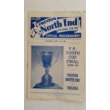 FOOTBALL, programme, Preston North End v Chelsea, 3rd May 1960, Youth Cup Final (2nd leg), VG