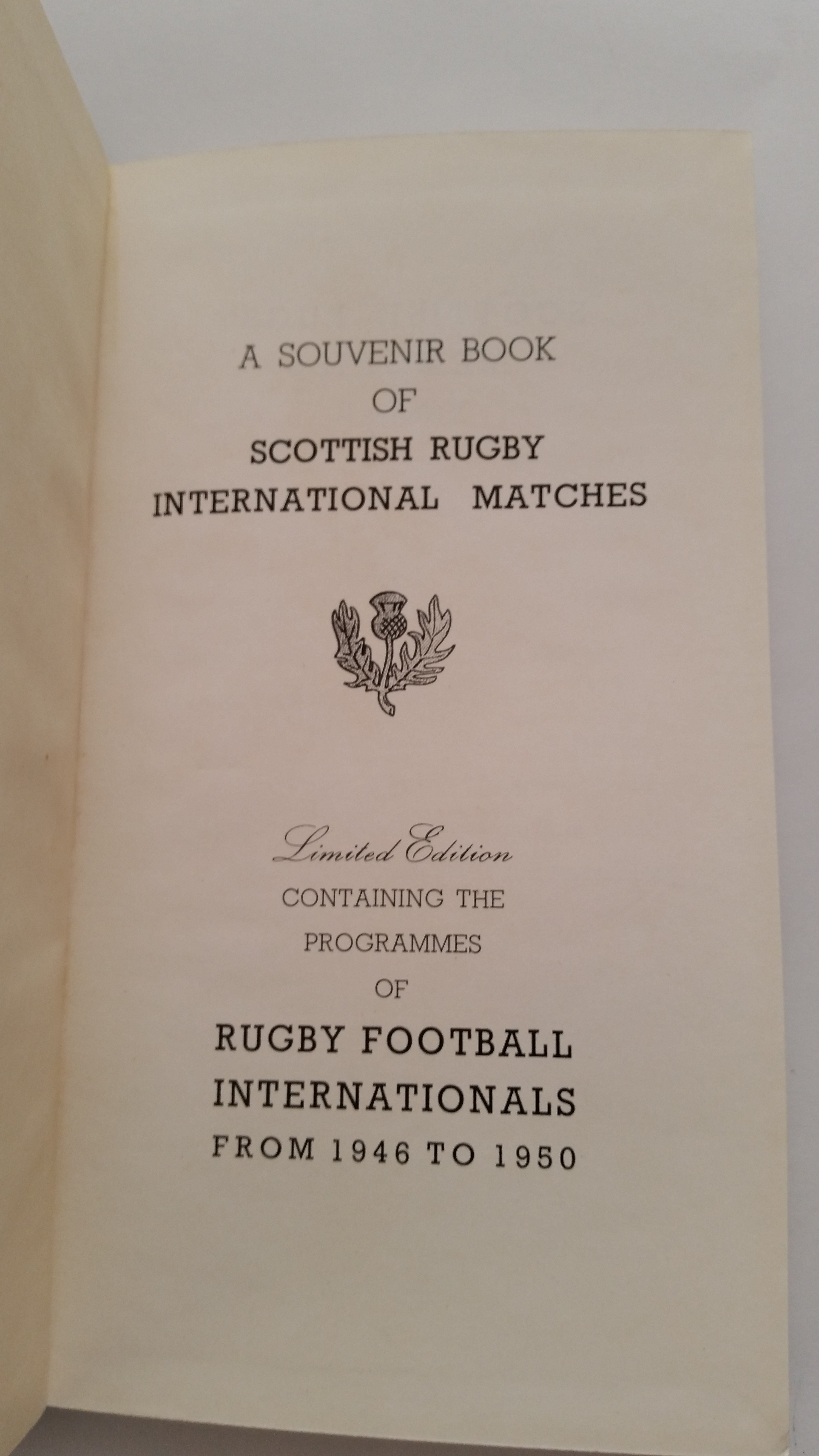 RUGBY UNION, hardback edition of Scottish Rugby Memories Vol II (1946-1950) by Forsyth, containing - Image 2 of 2