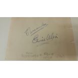 TELEVISION, Morecambe & Wise, signed album page by Eric Morecambe & Ernie Wise, 6.75 x 4.75, file