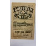 FOOTBALL, programme, Sheffield United v Corinthians, 9th Jan 1932, FA Cup, scuff to spine, about G