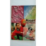 RUGBY UNION, signed programme from 1995 World Cup, New Zealand v Wales, 31st May, signed to