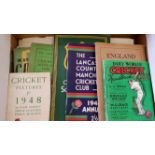 CRICKET, booklets etc., inc. tours, West Indies 1950, New Zealand 1949, Australia 1948, India