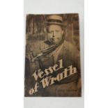 CINEMA, signed promotional booklet by Charles Laughton, Vessel of Wrath, to cover, 6 x 9, G