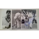 CRICKET, signed press photos by internationals, inc. Richard Hadlee (New Zealand), Jimmy Cook (South