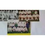 FOOTBALL, signed Derby County magazine team photos, 1960s, two by all eleven & one by eight, inc.