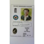 CRICKET, signed CMS card by Reg Simpson, 2006, No. 24, LE41/100, EX