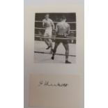 BOXING, signed piece by J Beckett, laid down to card beneath photo showing him full-length in