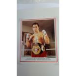 BOXING, signed promotional card by Paul Hodkinson, laid down to card showing him half-length in