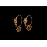 Byzantine Gold Earrings with Granular Decoration