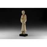 Chinese Han Standing Attendant Figurine